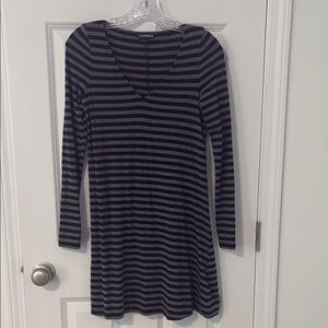 Express Black Striped Women's Dress